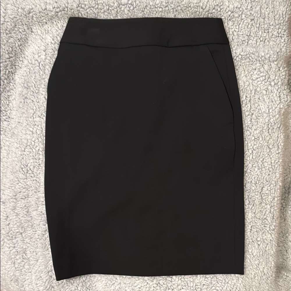 Express Black Knee-Length Pencil Skirt